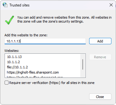 Pålidelige websteder